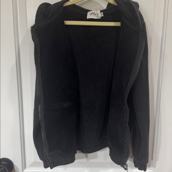 LOLA + THE BOYS SWEET TREATS RHINESTONE SMILE FLEECE HOODIE 10 - Picture 12 of 12